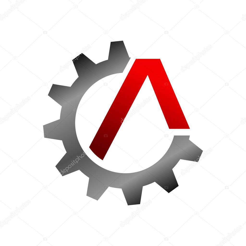 Civil Engineering Initial A Lettermark Vector Symbol Graphic Logo Design Template