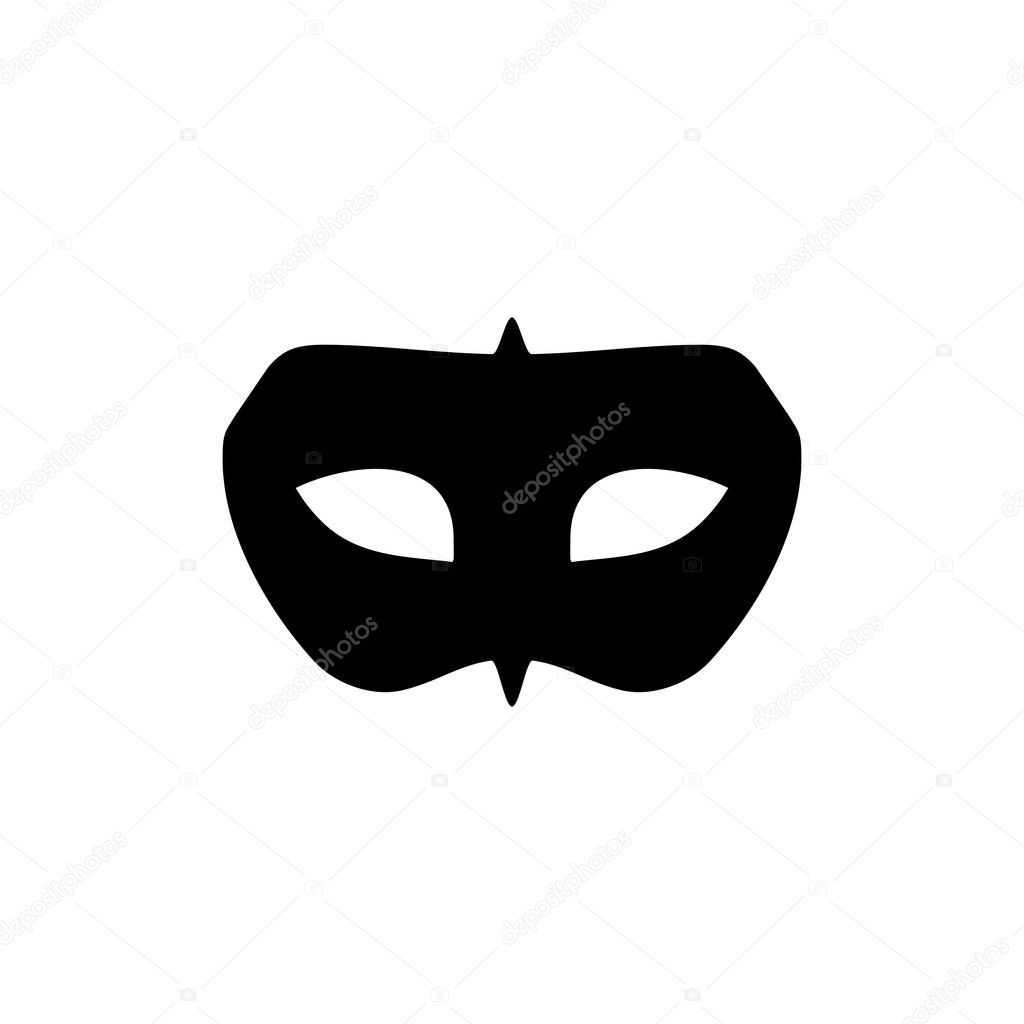 Black Mask Masquerade Vector Symbol Graphic Logo Design Template