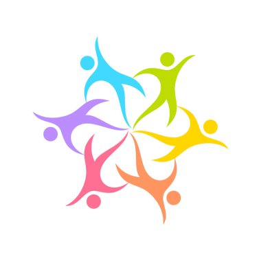 Dans daire geometrik Form vektör simge grafik Logo tasarım şablonu