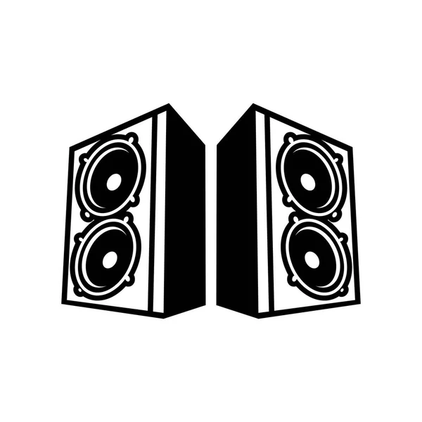 Duplo Speaker Boom Voltar para trás Vector Symbol Design Gráfico —  Vetores de Stock