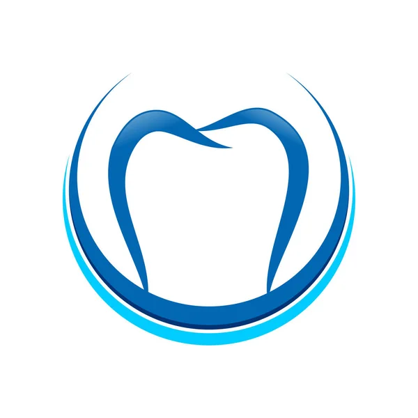 Dental Crescent Shape Symbol Design — Stock Vector