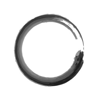 Zen suluboya mürekkep fırça simgesi tasarım