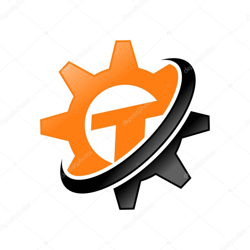 Letter T Initial Global Engineering Solution Vector Symbol Graphic Logo Design Template