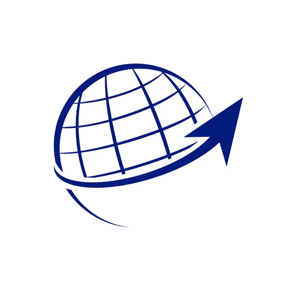 Design de símbolo de seta de crescimento mundial —  Vetores de Stock