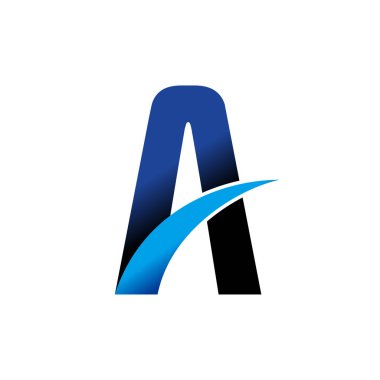 Highway Lane Mektup A Swoosh Sembol Tasarım