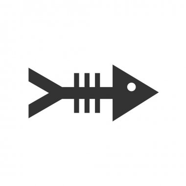 Basit Balık Kemiği Sembol Tasarımı