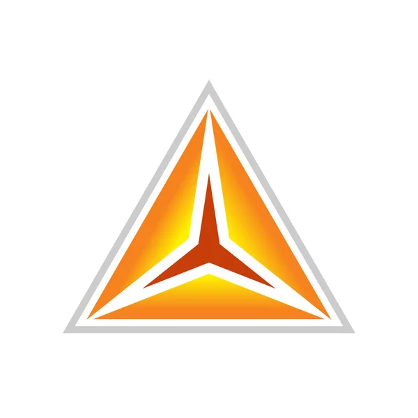 Projekt symbolu trójkąta Golden Clarity — Wektor stockowy