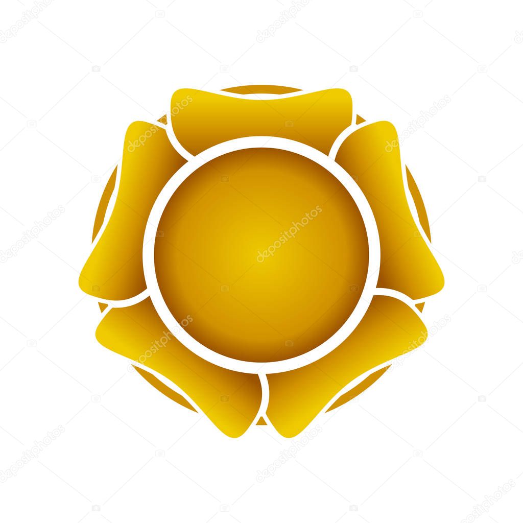 Golden Rafflesia Flower Symbol Design
