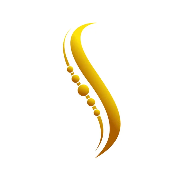 Kezdeti S arany ékszerek szimbólum grafikus — Stock Vector