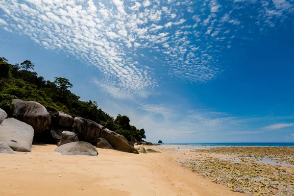 Paysage Avec Récif Corallien Sur Île Tropicale Tioman Malaisie Beau — Photo