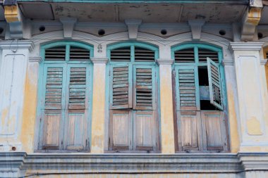 Georgetown Malezya Penang Adası sömürge mimarisi. Güney Doğu Asya'nın güzel cityscape.