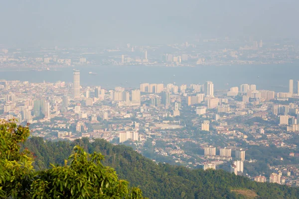 Tájkép Penang Hill Malajziai Penang Szigeten Gyönyörű Panoráma Dél Kelet — Stock Fotó