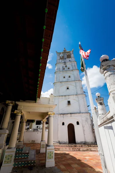 Bellissima Architettura Della Moschea Masjid Kampung Kling Nella Città Malacca — Foto Stock