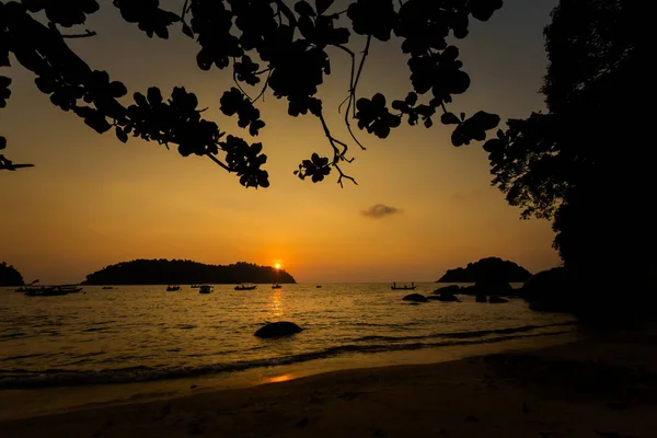 Spiaggia Corallo Teluk Nipah Sull Isola Pangkor Malesia Bellissimo Paesaggio — Foto Stock