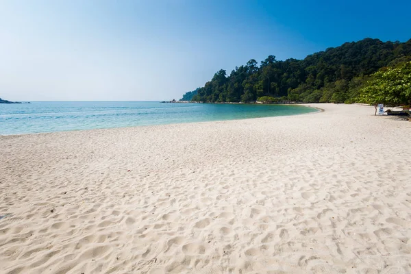 Коралловый Пляж Телук Нипах Острове Пангкор Малайзии Пейзаж Морем Юго — стоковое фото
