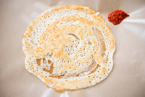 Dosa Pfannkuchen Auf Klein Indien Singapore Südostasien Lokales Gericht — Stockfoto