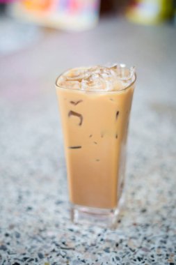 Malezya beyaz buz kahve Cameron Highlands yerel restoranda taze hazırlanmış. Geleneksel Asya mutfağı taze malzemelerle yapılmış.