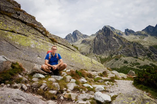 Touristisch Inbeautiful Velka Studena Dolina Slowakisches Hochtatra Gebirge Schönes Sommerpanorama — Stockfoto