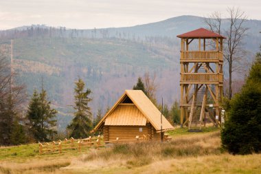 Beskidy mountains, Grabowa sonbahar manzara fotoğraf Lehçe.