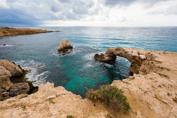 Hermoso Puente Amor Del Arco Del Cabo Greco Monachus Paisaje — Foto de Stock