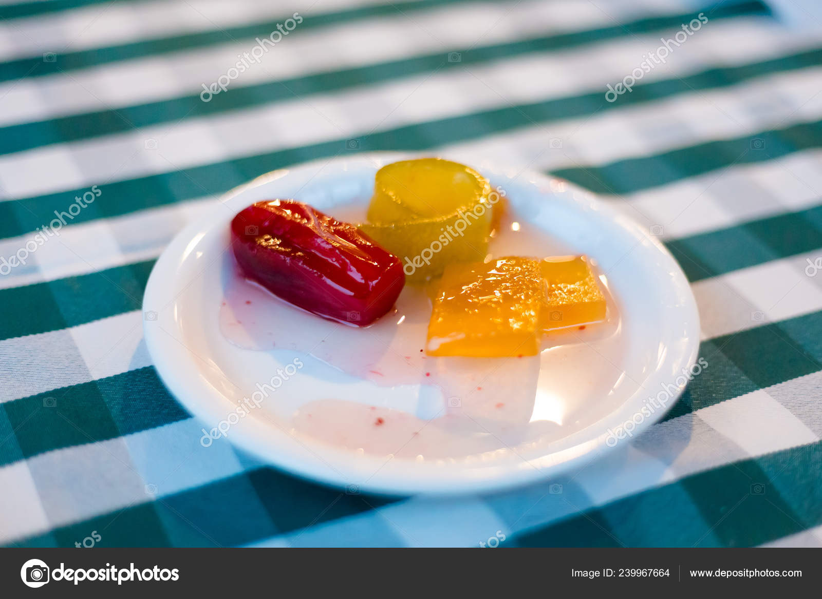 Fruits Sugar Syrup Sweets Local Restaurant Larnaca Traditional Cypriot