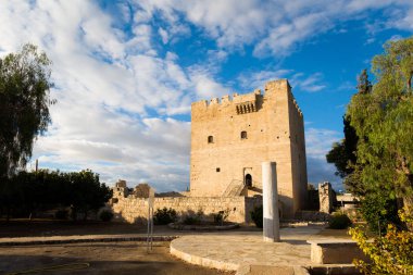 Beautiful kolossi castle on Cyprus island. Medieval architecture. clipart