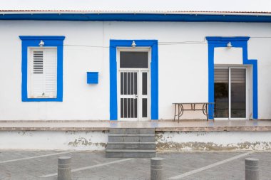 Larnaka güzel mimarisi. Kıbrıs Adası'nda alınan cityscape.