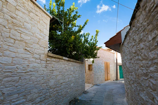 Omodos Şehrin Güzel Mimari Kıbrıs Adası Nda Alınan Cityscape — Stok fotoğraf