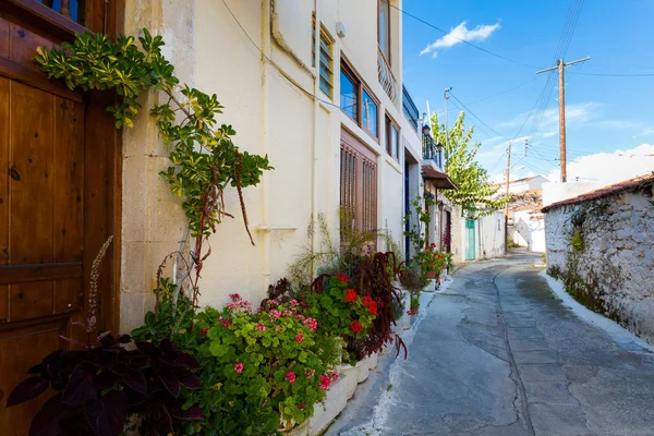 Omodos Şehrin Güzel Mimari Kıbrıs Adası Nda Alınan Cityscape — Stok fotoğraf