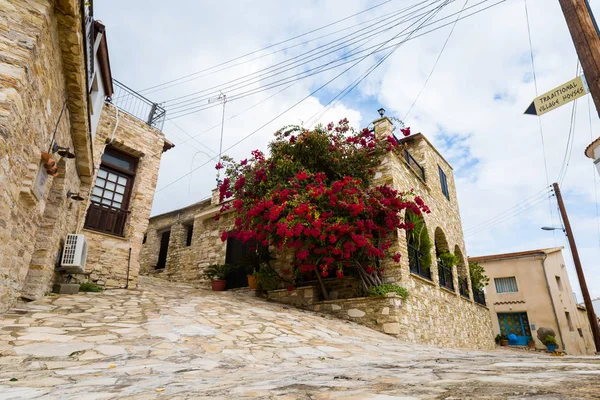 Dağ Köyü Skarinu Güzel Mimarisi Kıbrıs Adası Nda Alınan Cityscape — Stok fotoğraf