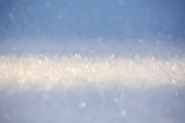 Closeup Sněhu Polské Hory Beskydy Cestě Rysianka Během Zasněžené Zimy — Stock fotografie