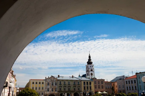 Beautiful Old Architecture Pribor Taken Sunny Weather Cityscape Captured Holiday — Stock Photo, Image