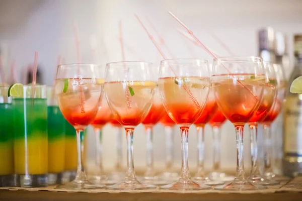 Beautiful wedding reception drinks detail — Stock Photo, Image