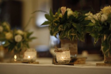 Güzel düğün Resepsiyon Masa dekorasyonu