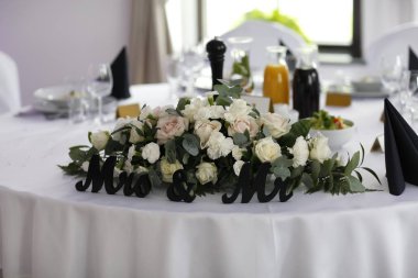 Güzel düğün Resepsiyon Masa dekorasyonu