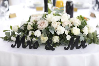 Güzel düğün Resepsiyon Masa dekorasyonu