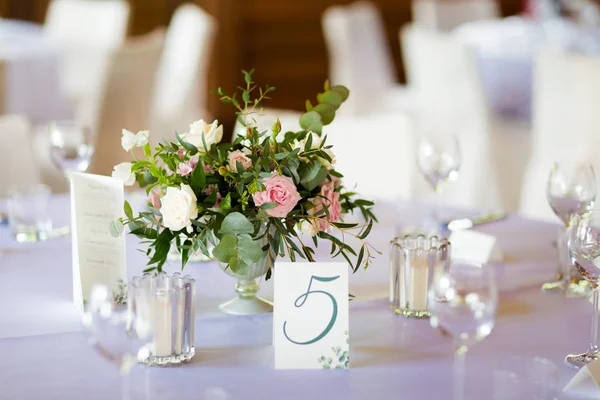 Beautiful wedding reception table decoration