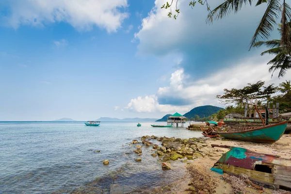 Villaggio Locale Nel Capo Ganh Dau Isola Phu Quoc Vietnam — Foto Stock