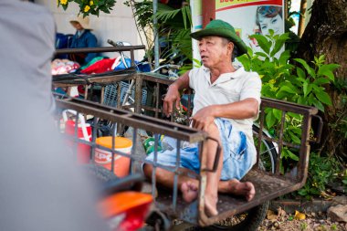 Can Tho, Vietnam - Şubat 2020: Renkli sabah pazarı