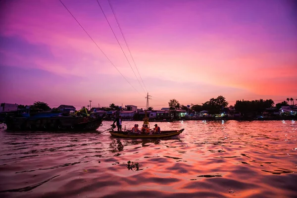 Can Tho Vietnam February 2020 Floating Morning Market Cai Rang — Stock Photo, Image