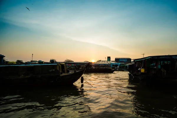 Can Tho Vietnam February 2020 Floating Morning Market Cai Rang — Stock Photo, Image