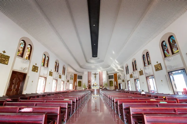 Красивая Архитектура Католической Церкви Кафедральный Собор Епархии Риа Вьетнам — стоковое фото