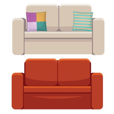 rahat kanepe beyaz arka planda izole