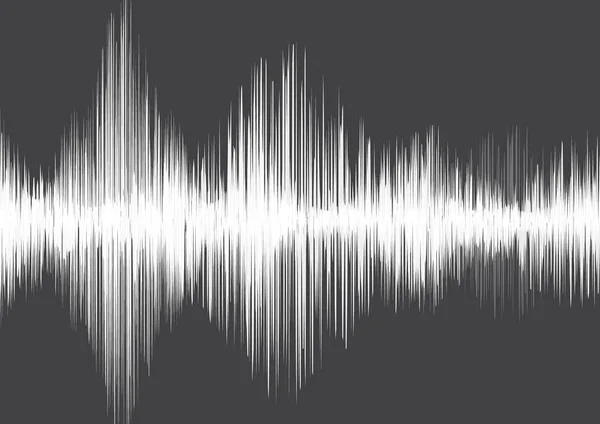 Super Earthquake Wave Grey Paper Background Audio Wave Diagram Concept — Vector de stock