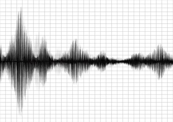 Gráfico Terremoto Bonito Gráfico Sismógrafo Conceito Diagrama Onda Áudio Design —  Vetores de Stock