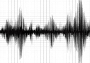 Klasik deprem grafik, grafik bir sismograf, farklı düzey kavramı, eğitim ve bilim, vektör çizim için tasarım.