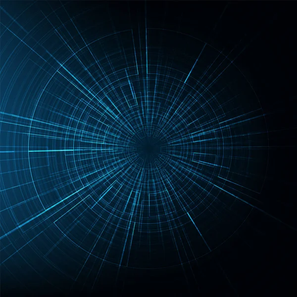 Abstrait Ligne Vitesse Haute Technologie Douce Sur Fond Bleu Foncé — Image vectorielle