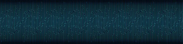 Панорама Сучасна Система Цифрових Мікросхем Фонова Хай Тек Технологія Концептуальний — стоковий вектор