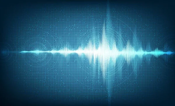 Tech Digital Sound Wave Low Hight Escala Mais Rica Com —  Vetores de Stock