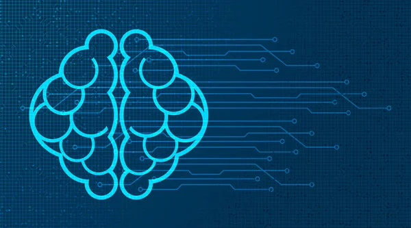 Цифровий Мозок Мікрочіпом Фоні Майбутніх Технологій Розробка Концепції Tech Science — стоковий вектор
